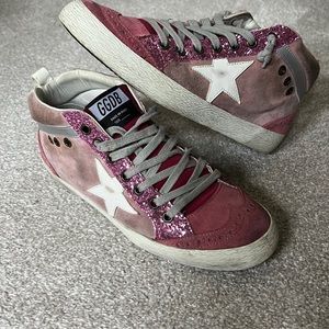 🦄 Golden Goose pink and red midstars size 38